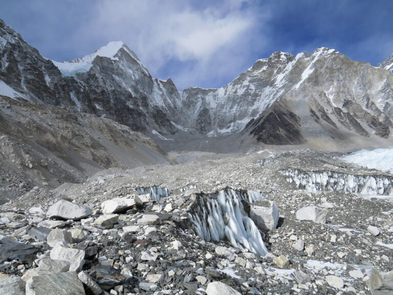 Everest Base Camp vor Errichtung ohne Zelte