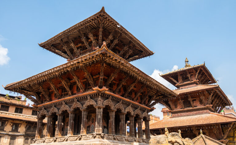 Kathmandu Durbar Platz mit Elefantenstatuen