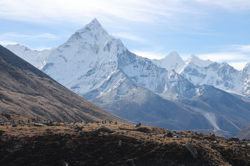 Sagarmatha Everest mit Schnee