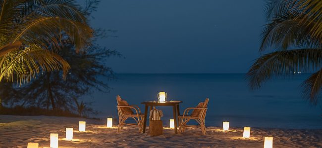 Candle Light Dinner am Strand